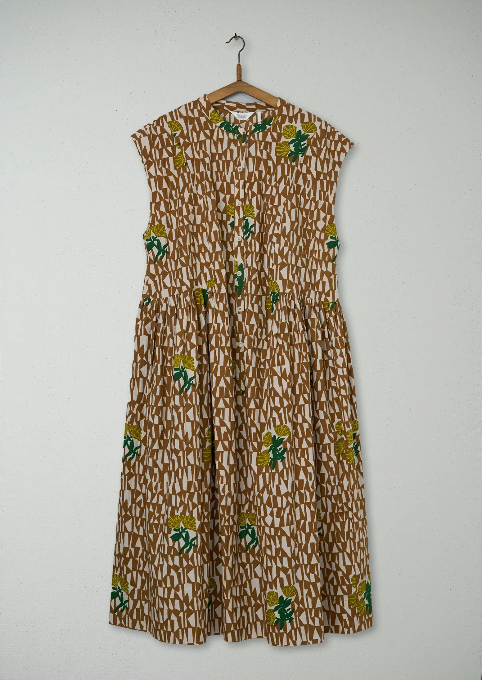 Reworn Tangram Print Dress Size 6 (1583) | Copper sold by TOAST