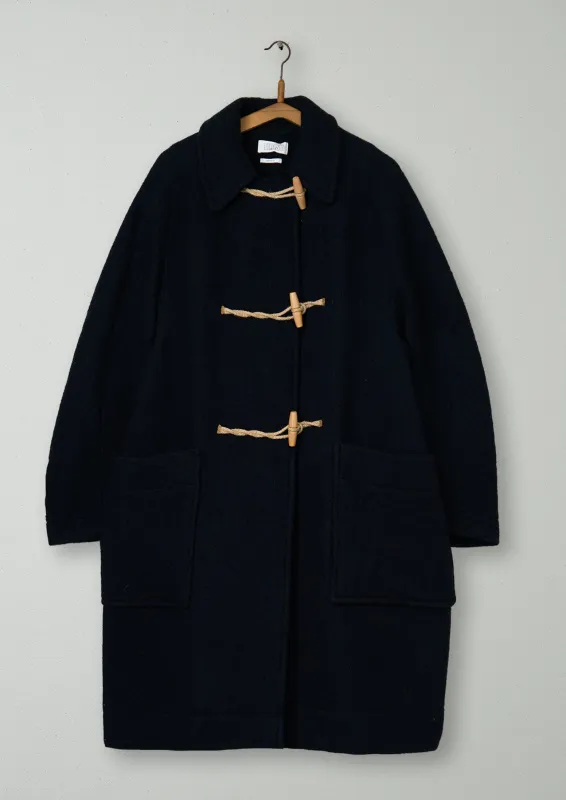 Reworn Textured Duffle Coat Size XL (141) | Indigo sold by TOAST