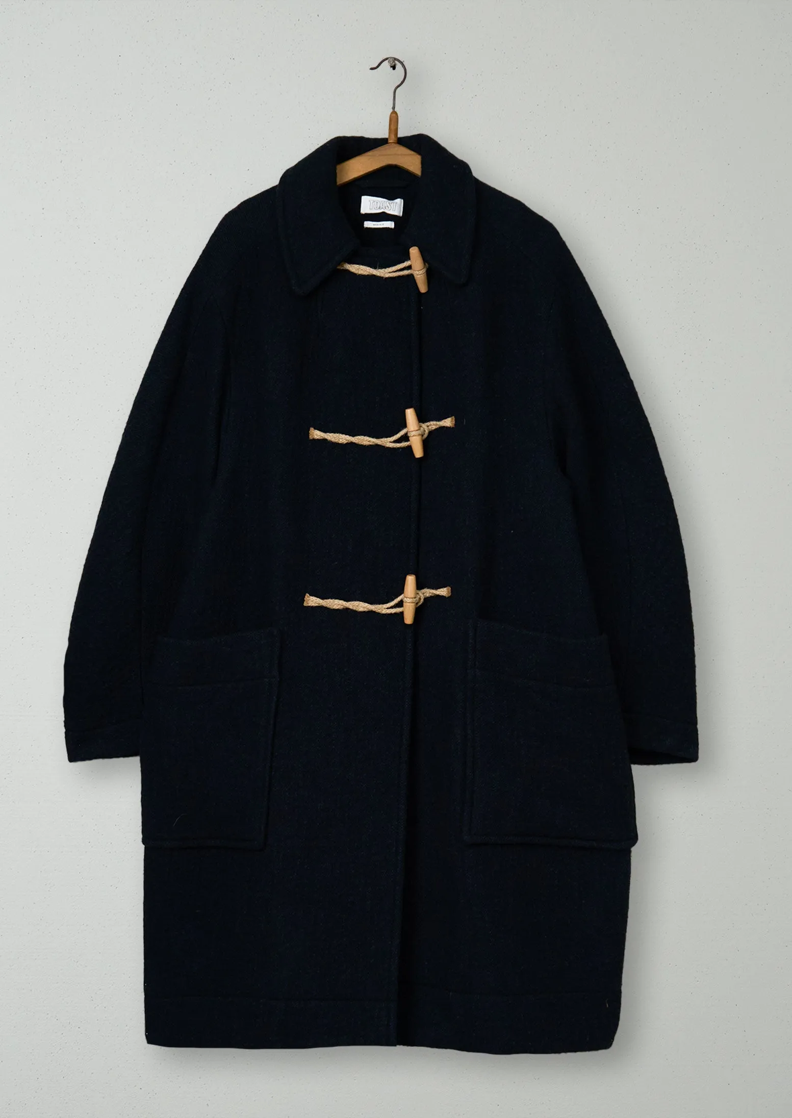 Reworn Textured Duffle Coat Size XL (141) | Indigo sold by TOAST