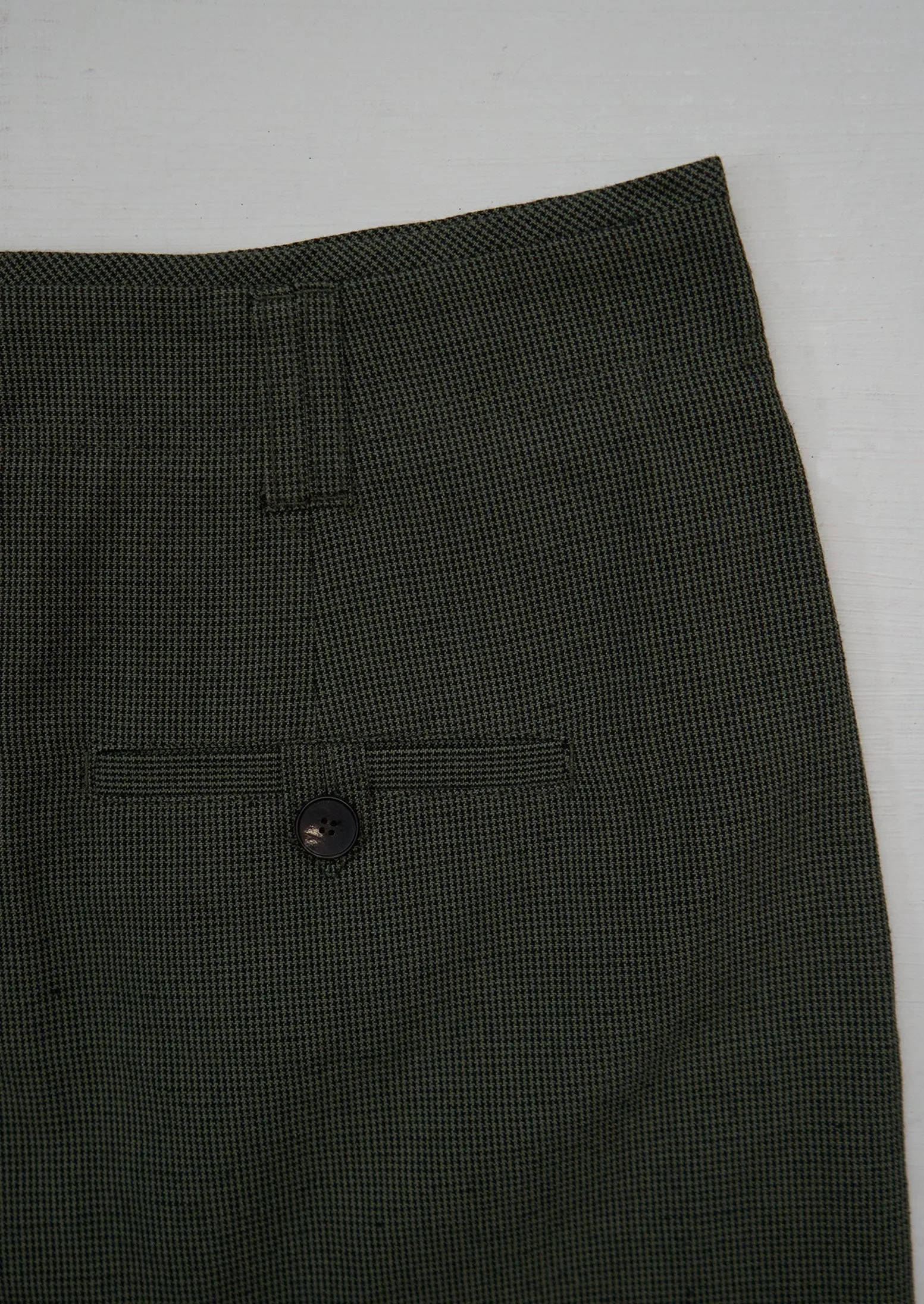Reworn Cotton Linen Dogtooth Trousers Size 18 (1075) | Multi sold by TOAST product image thumbnail 2