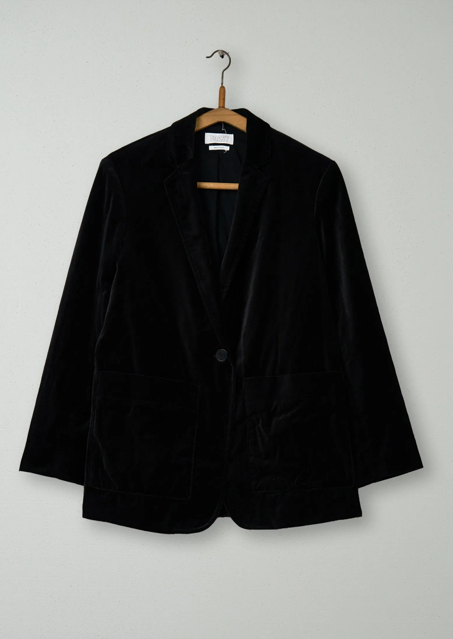 Reworn Cotton Velvet Jacket Size 6 (214) | Brown Slate sold by TOAST