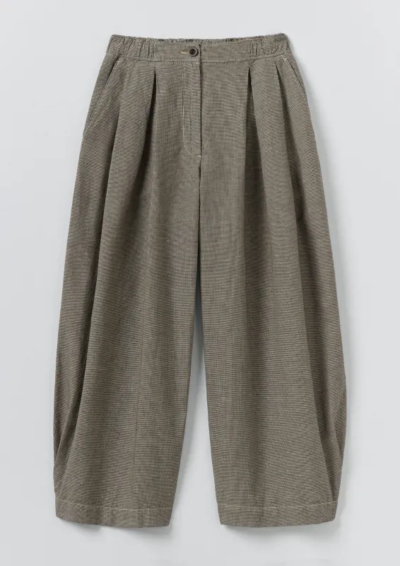 Carys Micro Houndstooth Wide Leg Trousers | Vintage White/Black sold by TOAST