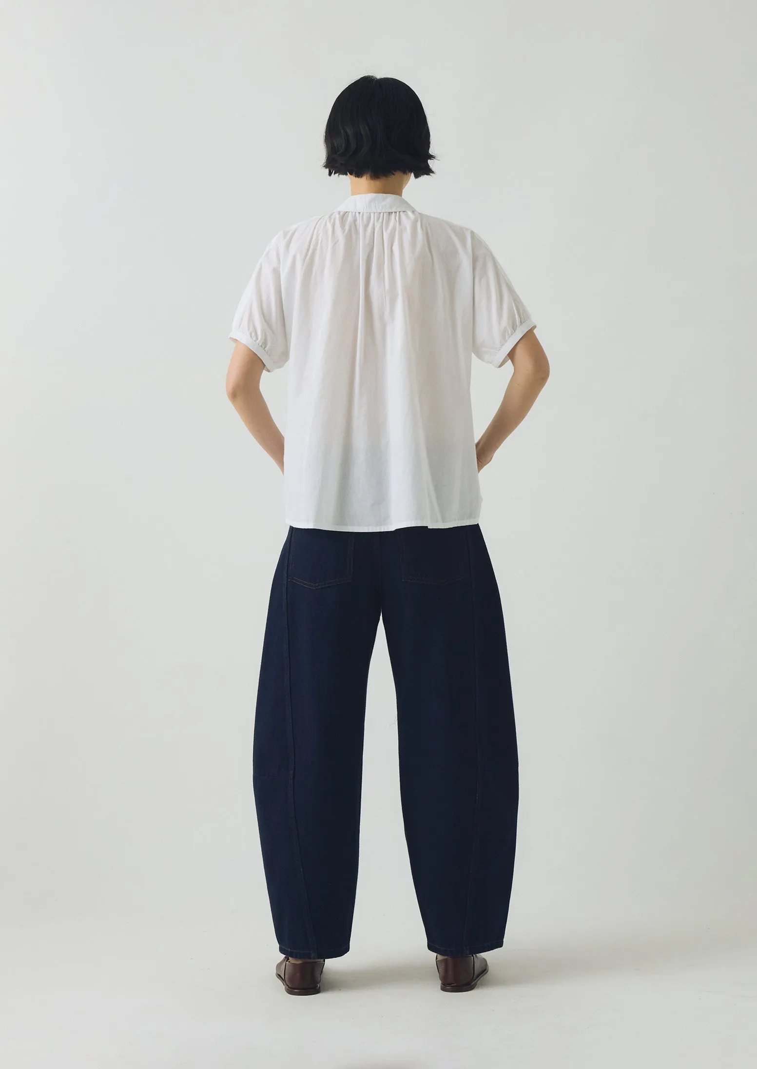 Cecily Gathered Cotton Shirt | White sold by TOAST product image thumbnail 4