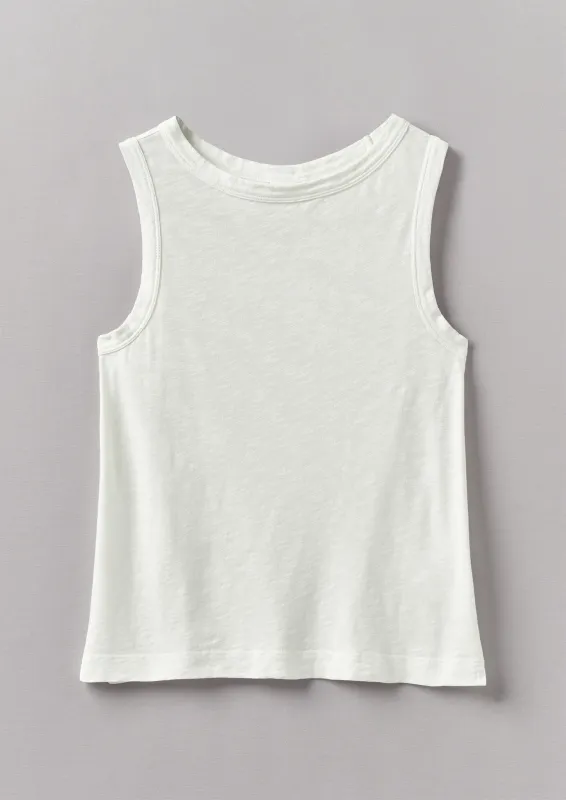 Sian Garment Dyed Organic Cotton Tank Top | Chalk sold by TOAST