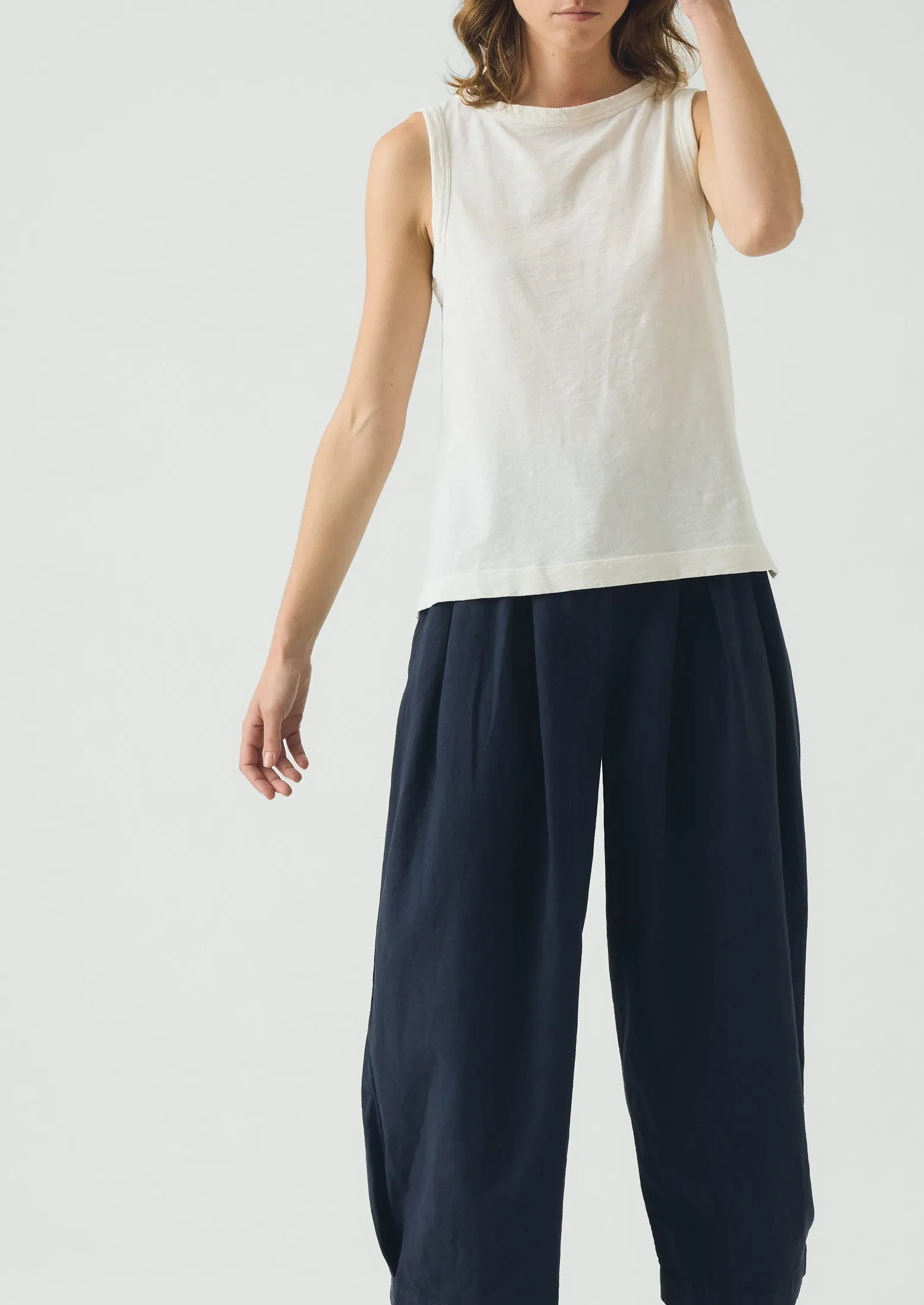 Sian Garment Dyed Organic Cotton Tank Top | Chalk sold by TOAST product image thumbnail 4