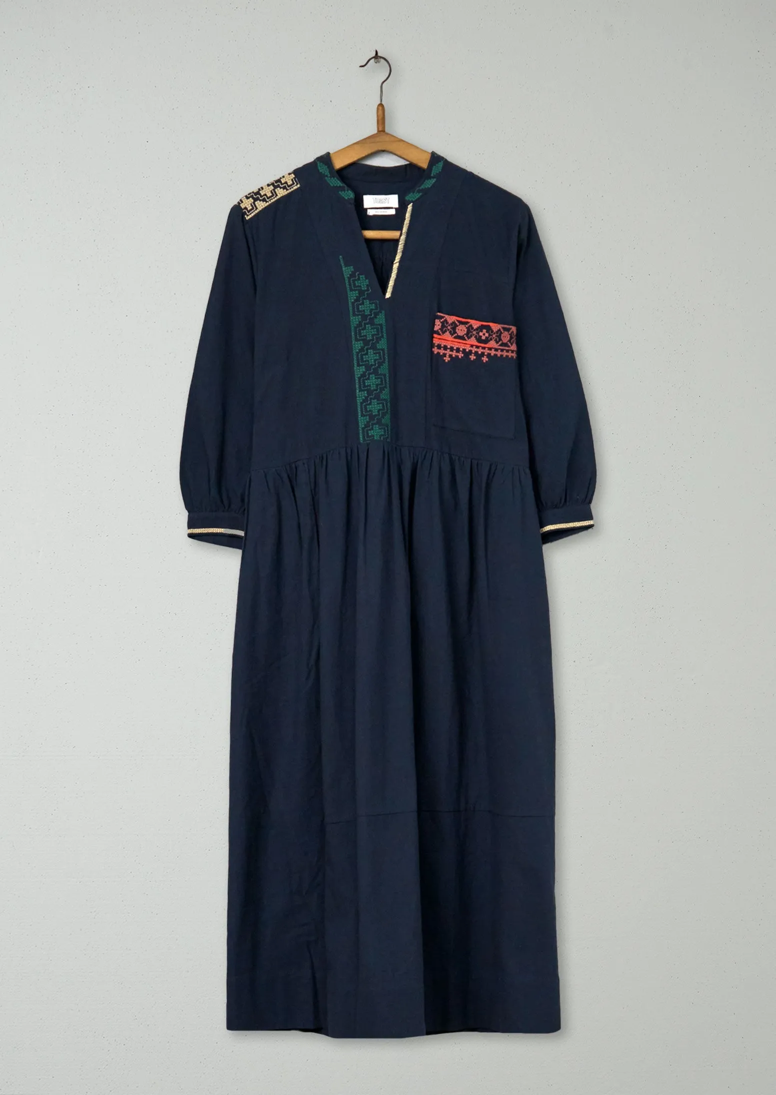 Reworn Embroidered Dress Size 6 (1534) | Slate sold by TOAST