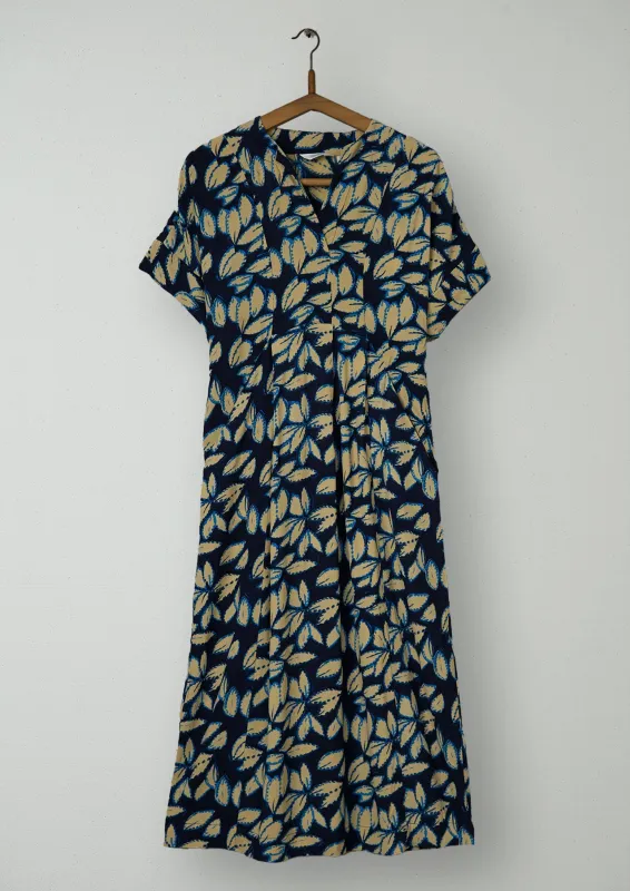 Reworn Bryn Leaf Print Dress Size XS (1597) | Multi made by TOAST