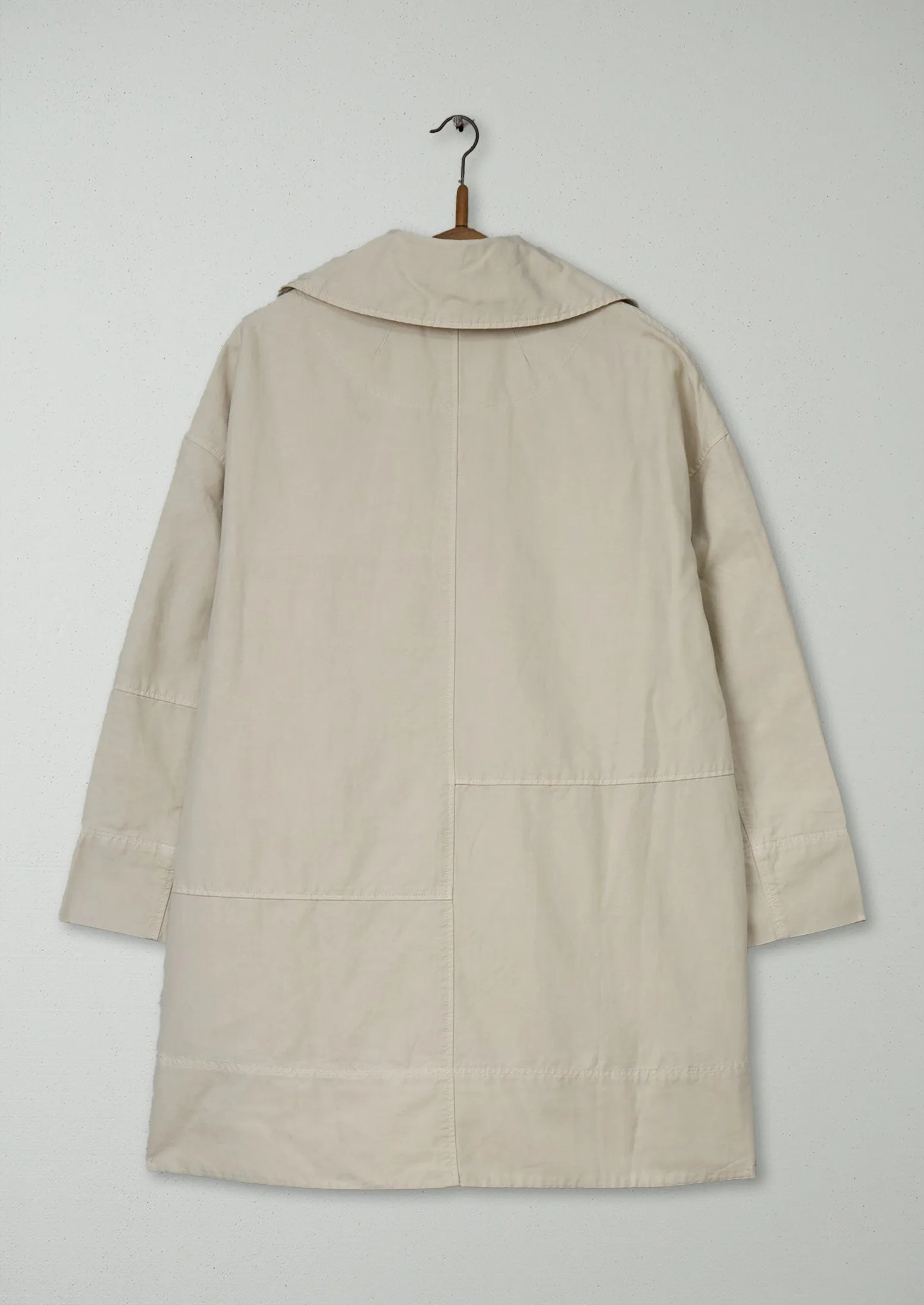 Reworn Cotton Linen Canvas Peacoat Size M (137) | Stone sold by TOAST product image thumbnail 2