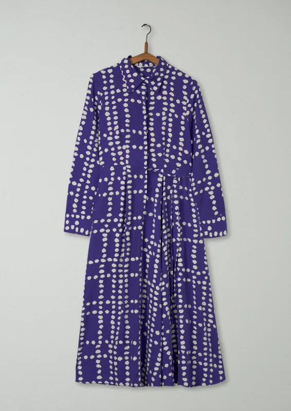 Reworn Spot Silk Dress Size 12 (1554) | Violet made by TOAST