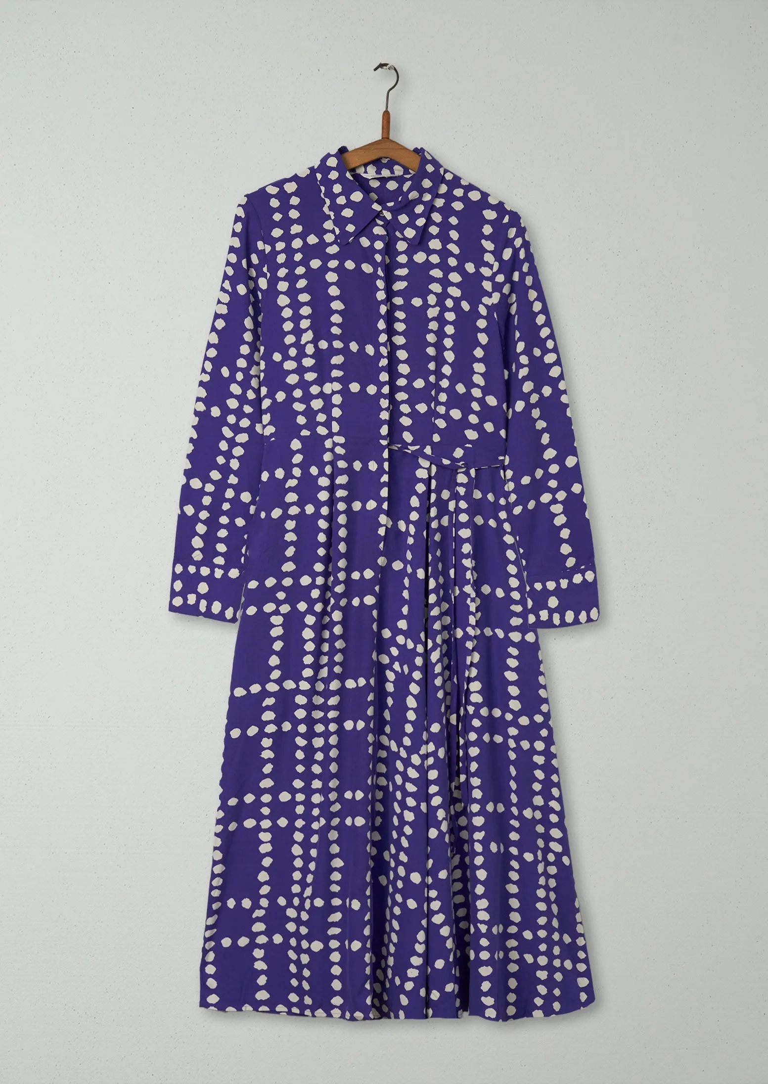 Reworn Spot Silk Dress Size 12 (1554) | Violet sold by TOAST