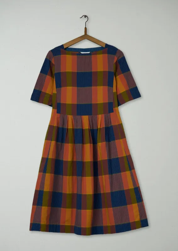 Reworn Check Cotton Dress Size 6 (1566) | Multi made by TOAST