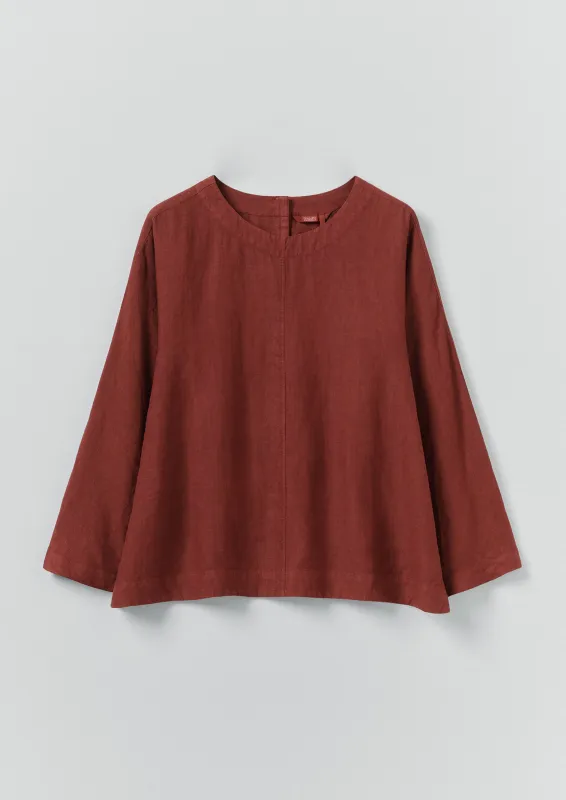 Garment Dyed Linen Top | Tomato Red sold by TOAST