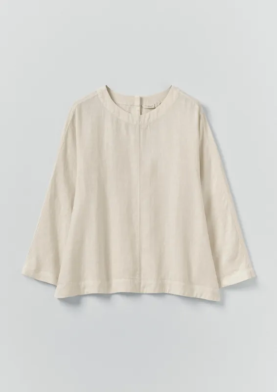 Garment Dyed Linen Top | Oat sold by TOAST