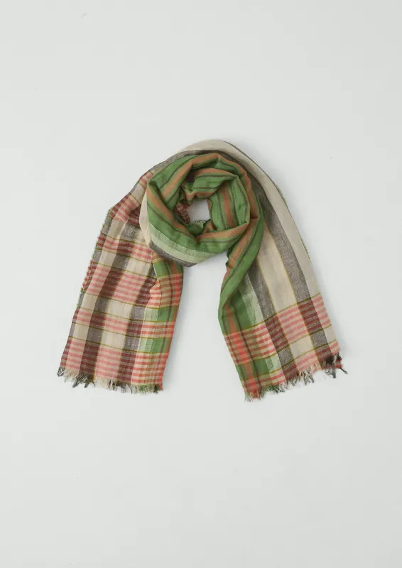 Mixed Stripe Scarf | Avocado Rind/Jade made by TOAST