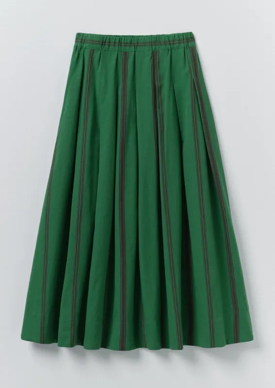 Tea Towel Stripe Cotton Skirt | Sea Green sold by TOAST