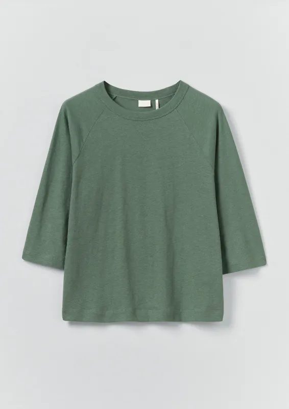 Cotton Hemp Raglan Tee | Porcelain Green sold by TOAST