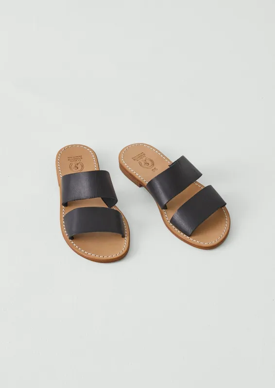 La Botte Gardiane Marcelle Leather Sandals | Black made by La Botte Gardiane