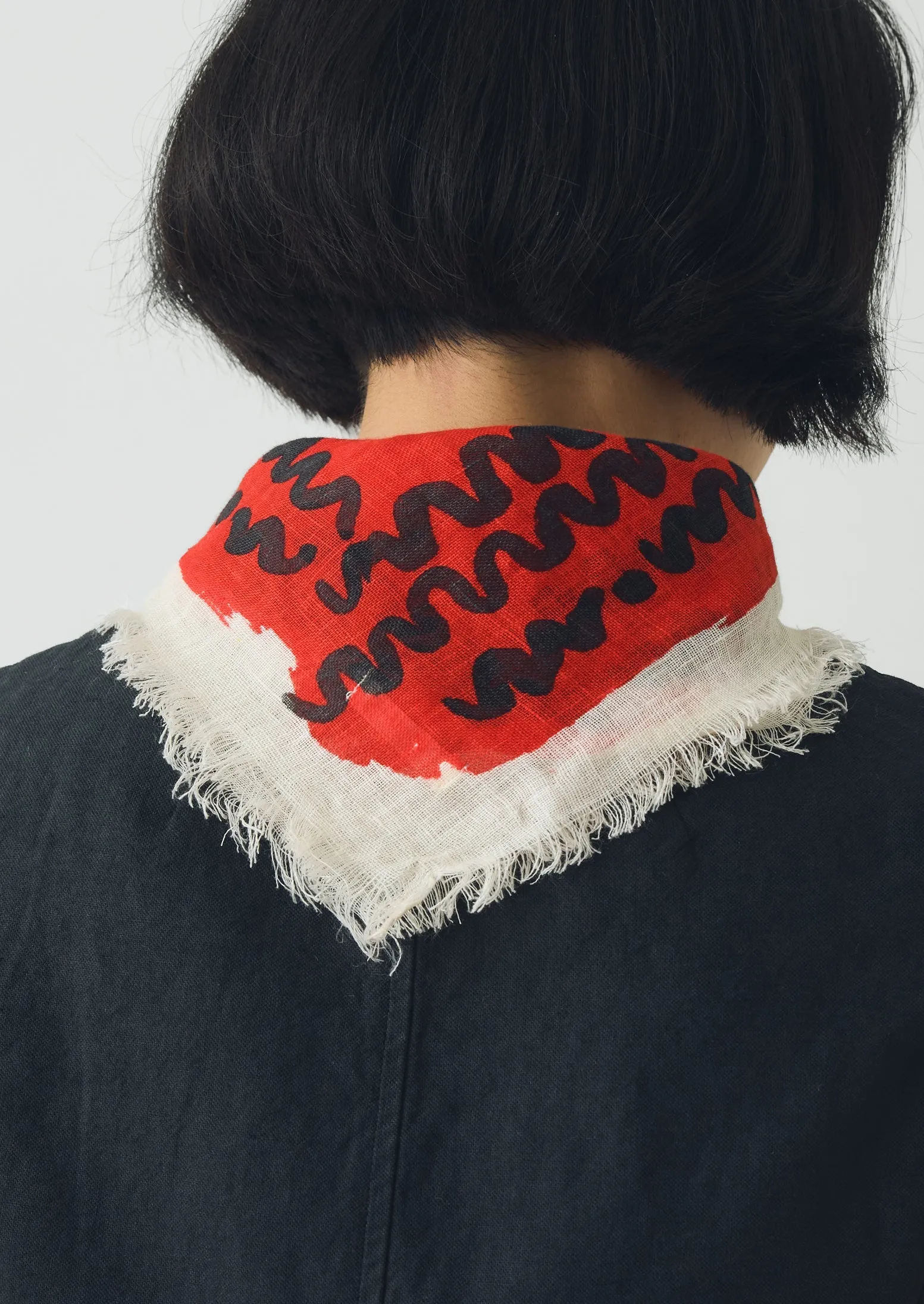 Market Fish Linen Bandana | Poppy sold by TOAST product image thumbnail 3