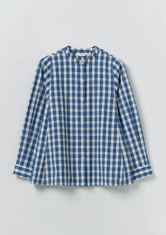 Alfresco Gingham Cotton Shirt | Pacific Blue sold by TOAST
