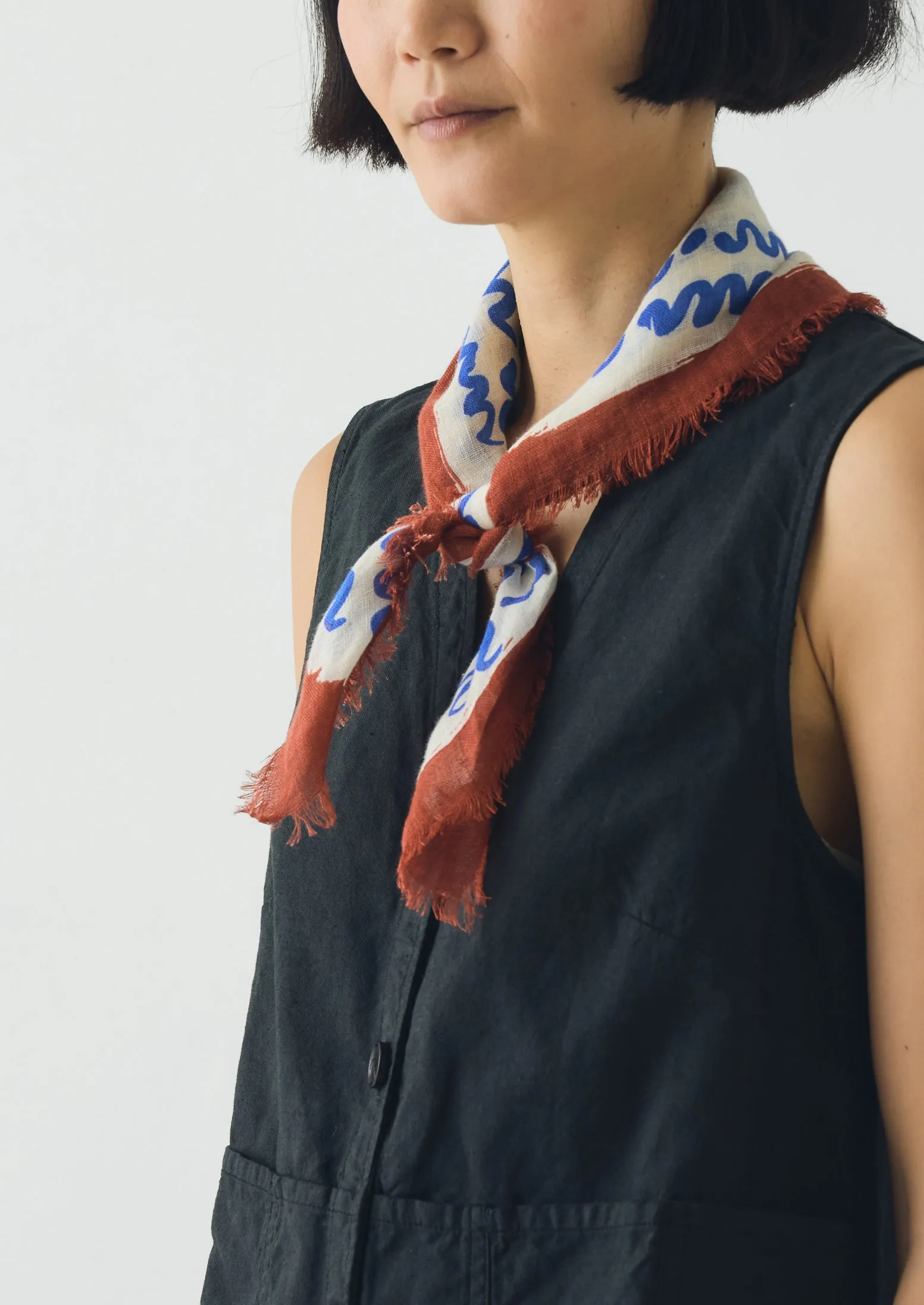 Market Fish Linen Bandana | Ecru sold by TOAST product image thumbnail 5