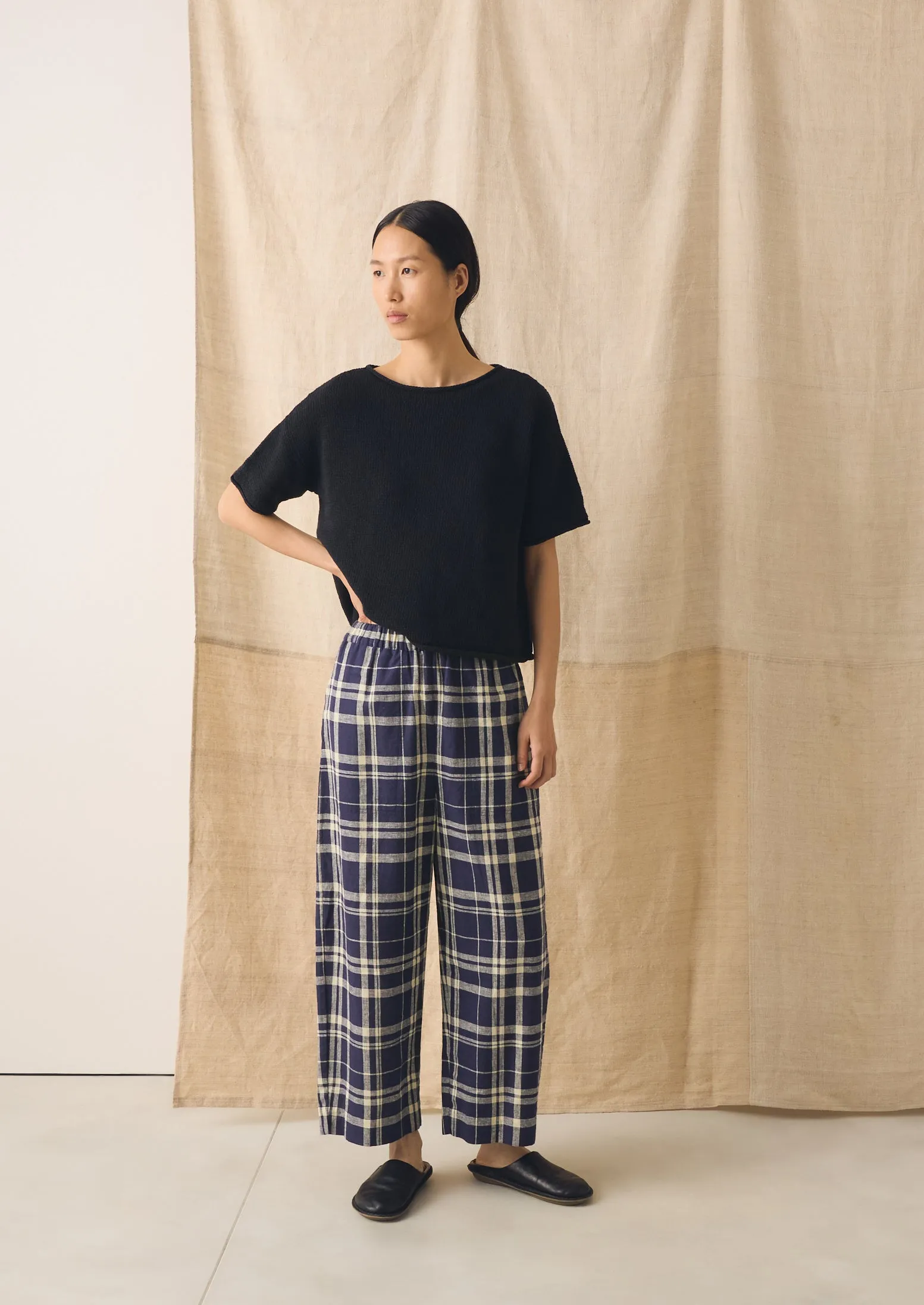 Knitted Cotton Linen Tee | Slate sold by TOAST product image thumbnail 2