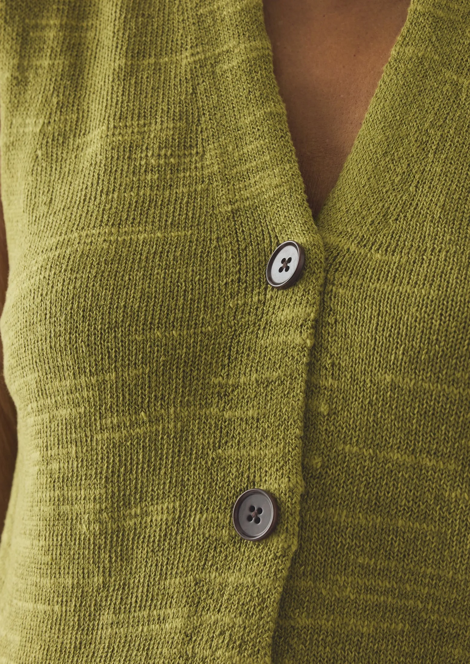 Fine Knitted Linen Cotton Tank | Lime sold by TOAST product image thumbnail 4
