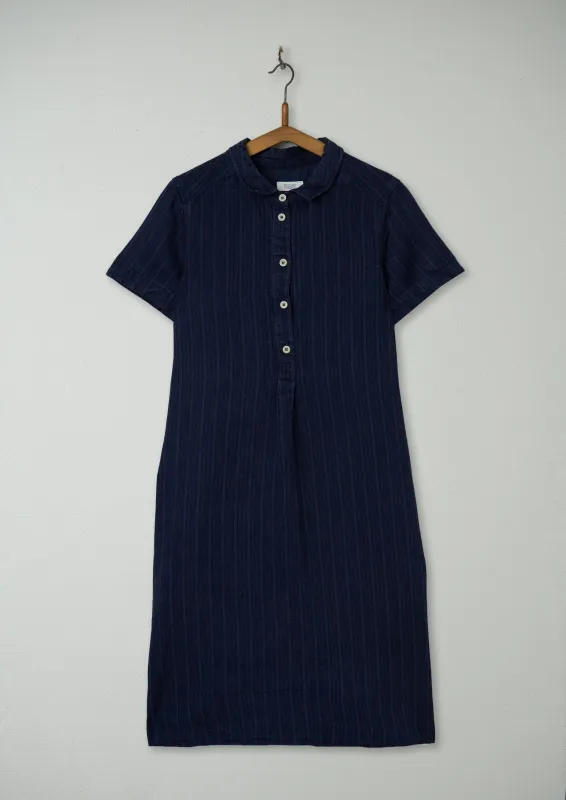 Reworn Linen Swingy Dress Size 12 (1577) | Indigo sold by TOAST