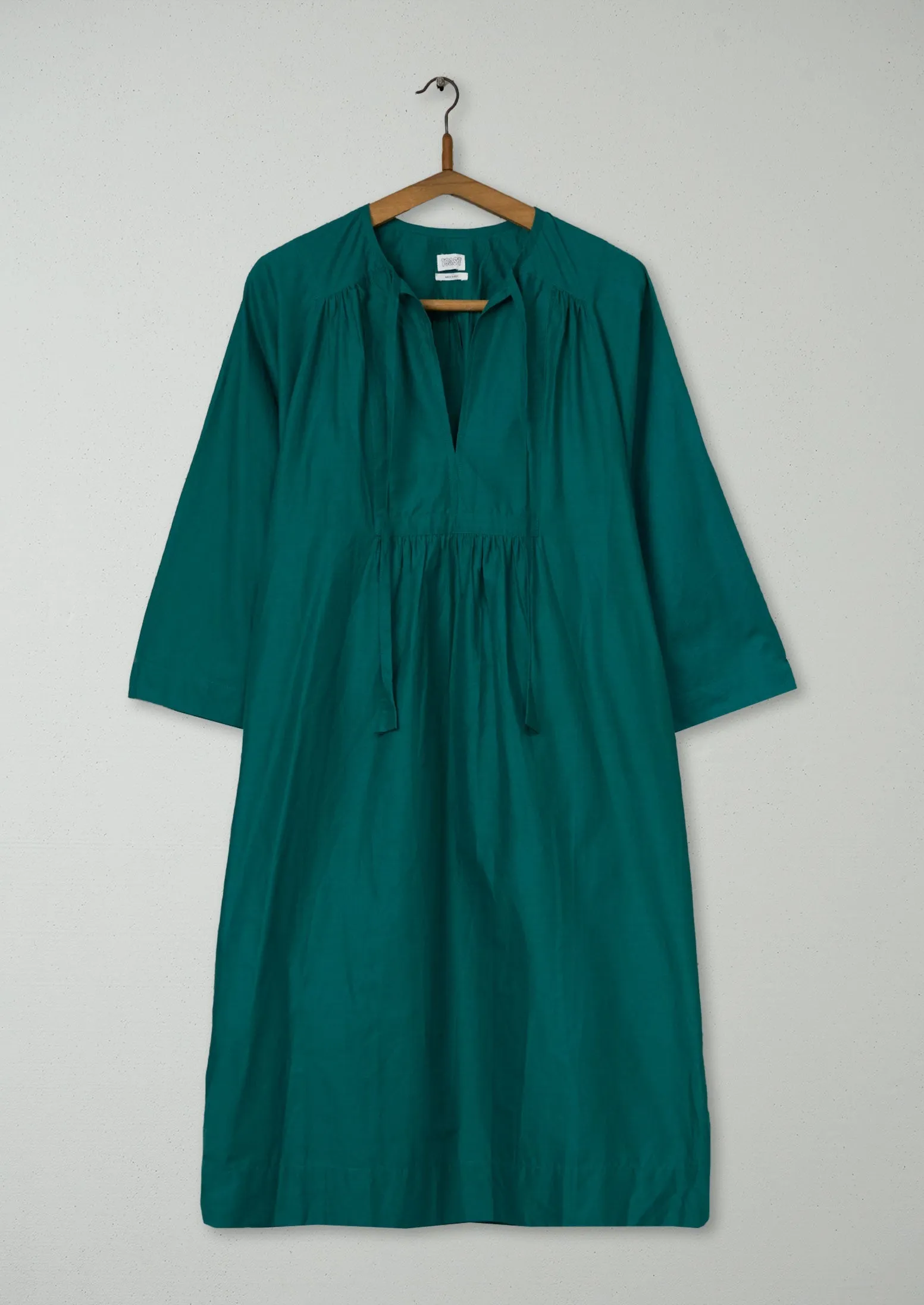 Reworn Cotton Voile Kaftan Dress Size XXS (1608) | Teal sold by TOAST