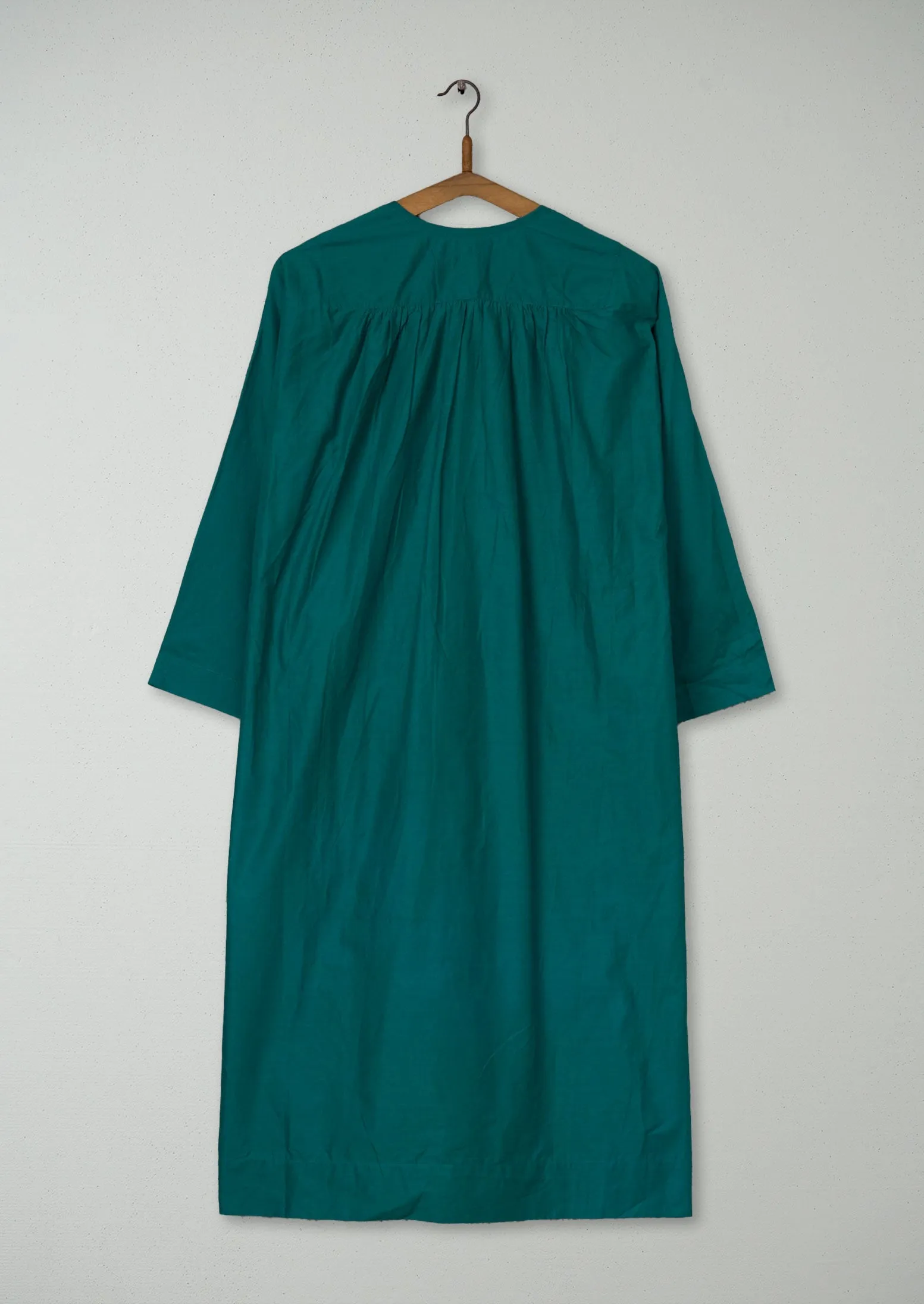 Reworn Cotton Voile Kaftan Dress Size XXS (1608) | Teal sold by TOAST product image thumbnail 2