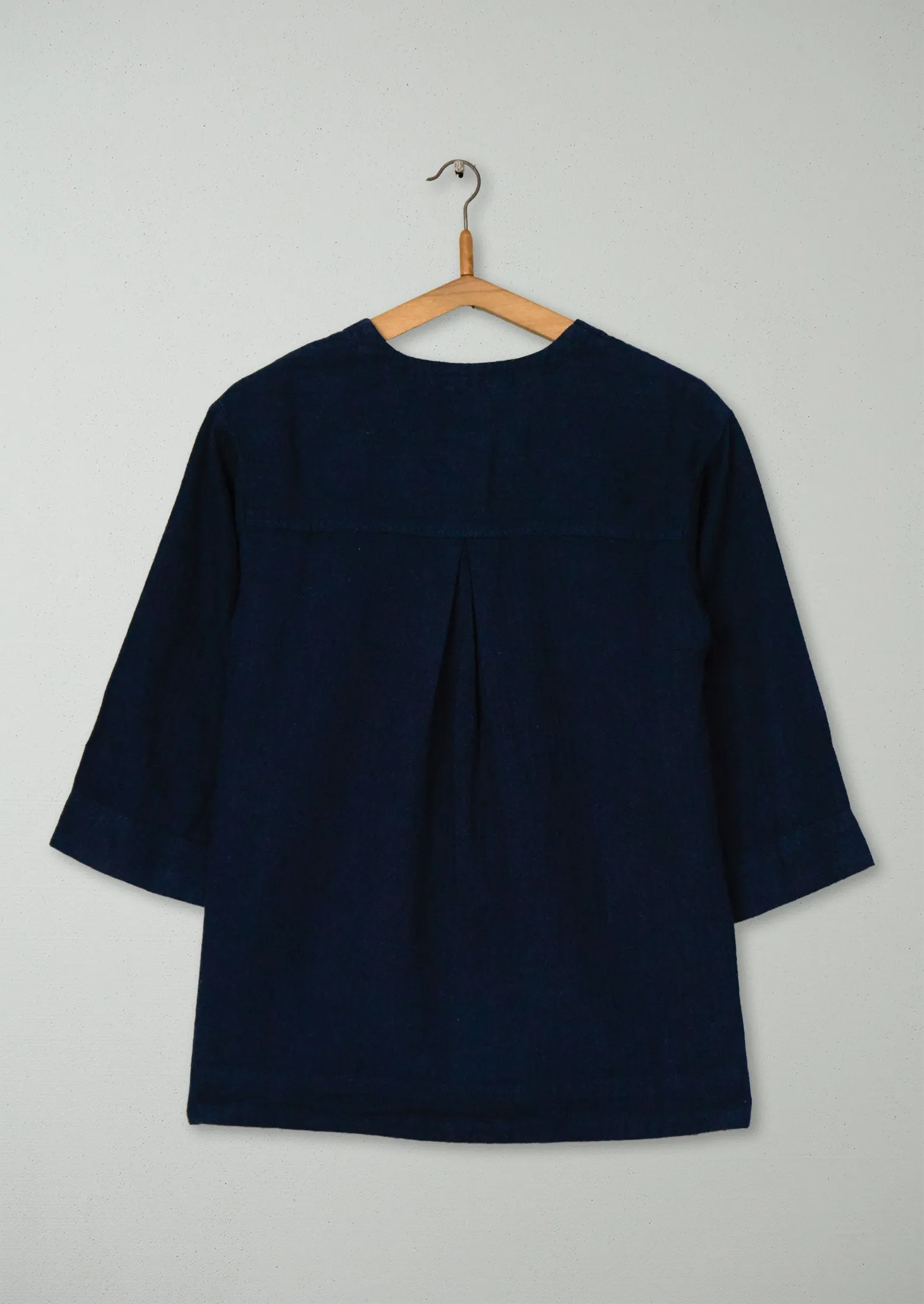 Reworn Linen Herringbone Shirt Size XXS (910) | Midnight sold by TOAST product image thumbnail 2