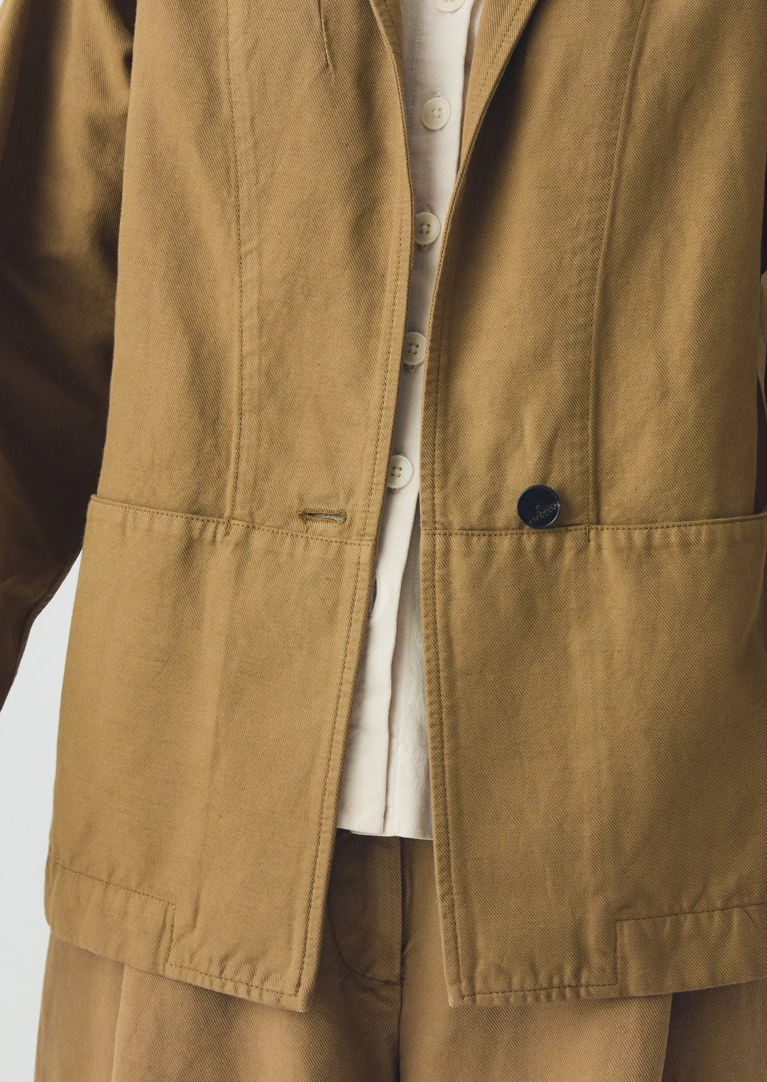 Cotton Linen Twill Jacket | Warm Sand sold by TOAST product image thumbnail 3
