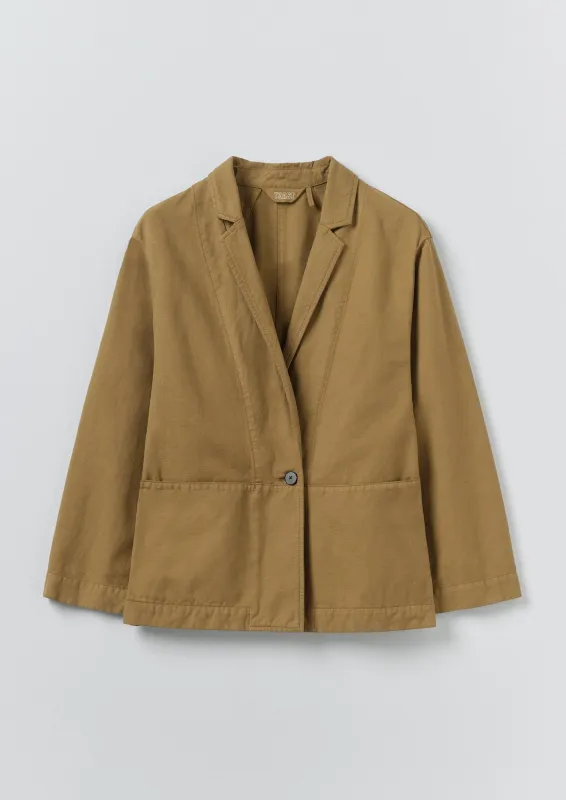 Cotton Linen Twill Jacket | Warm Sand made by TOAST