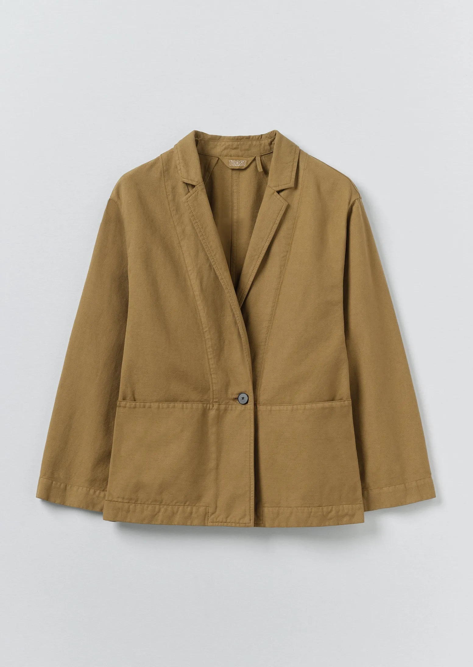 Cotton Linen Twill Jacket | Warm Sand sold by TOAST