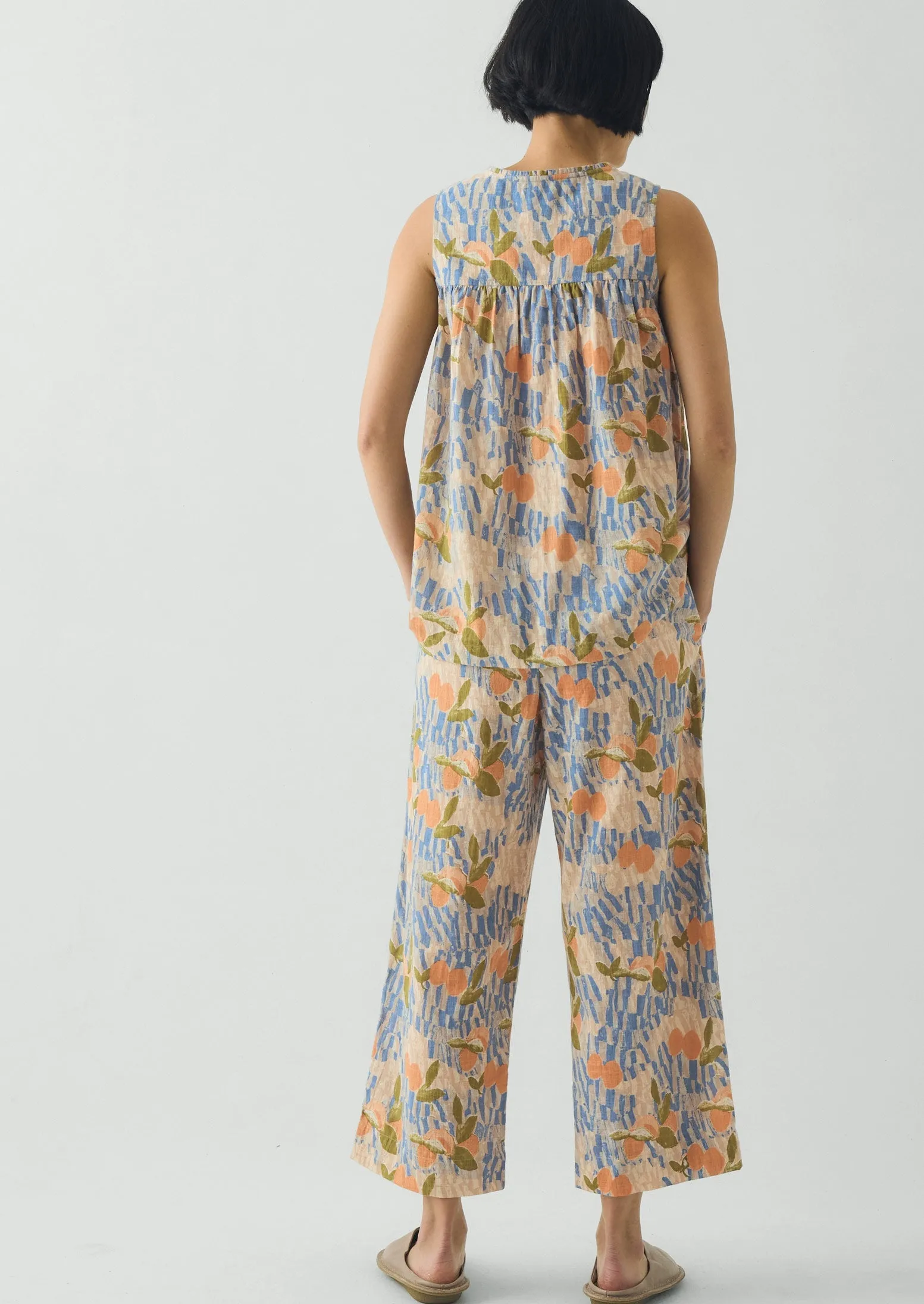 Picnic Print Cotton Pyjamas | Ecru/Multi sold by TOAST product image thumbnail 4