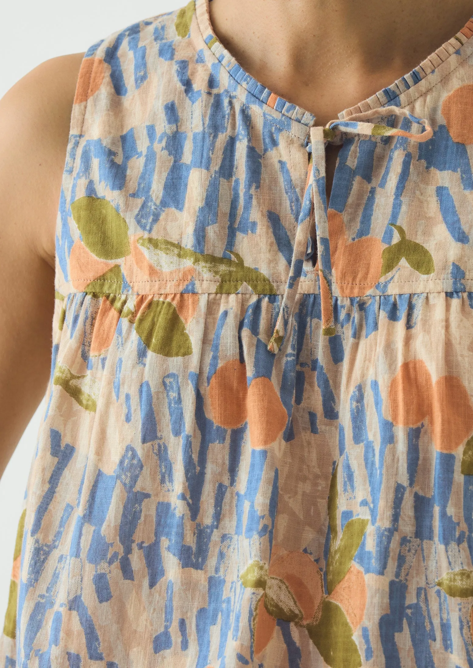 Picnic Print Cotton Pyjamas | Ecru/Multi sold by TOAST product image thumbnail 5