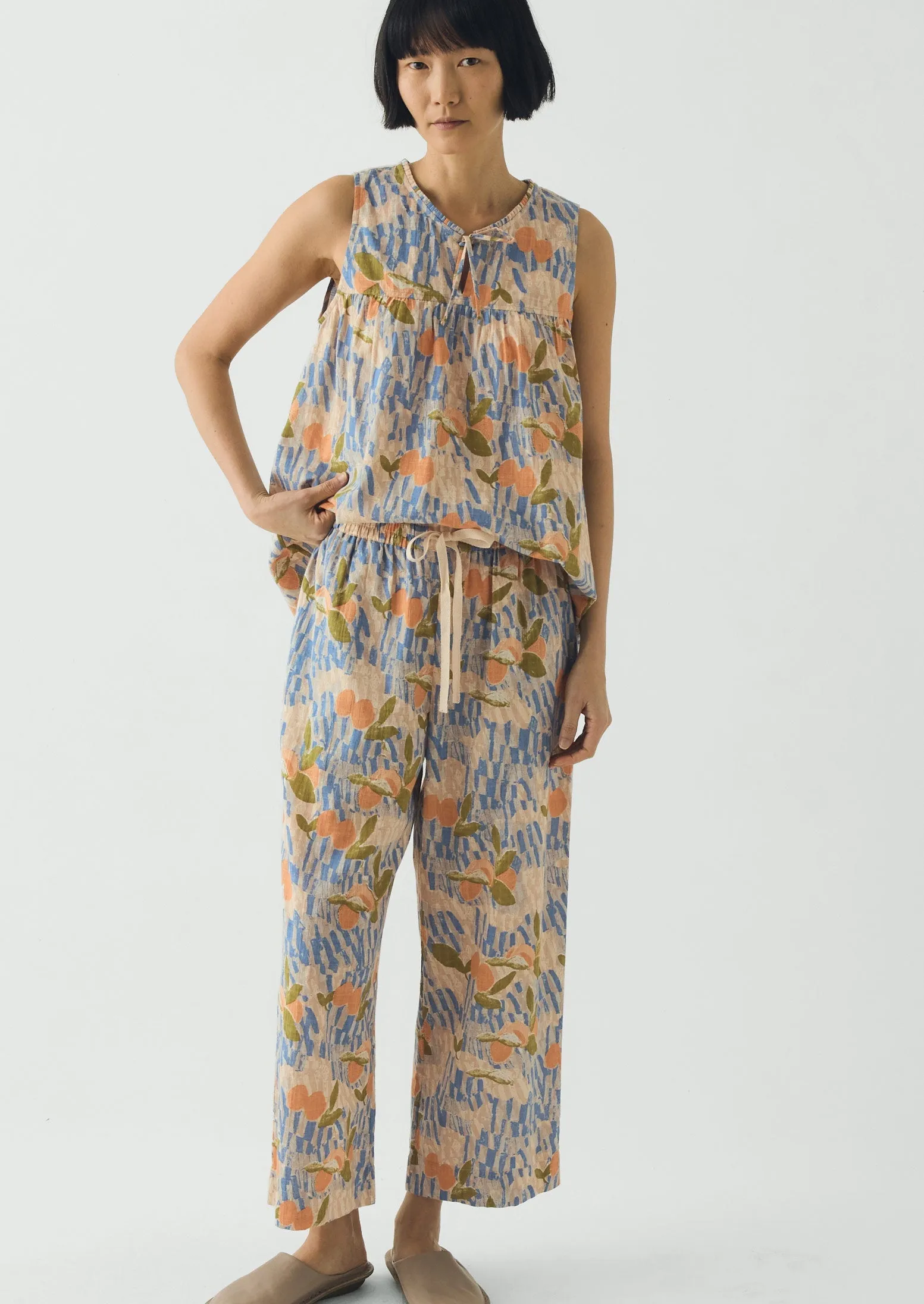 Picnic Print Cotton Pyjamas | Ecru/Multi sold by TOAST product image thumbnail 2