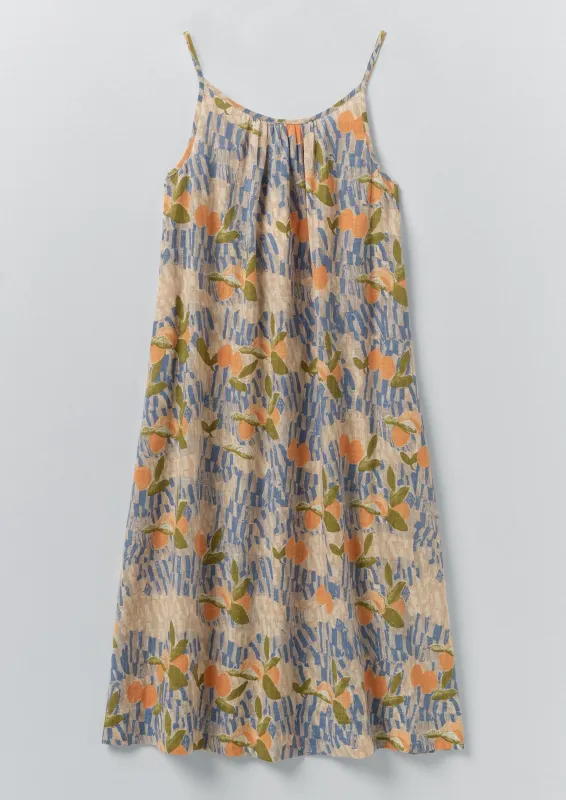 Picnic Print Cotton Nightdress | Ecru/Multi made by TOAST