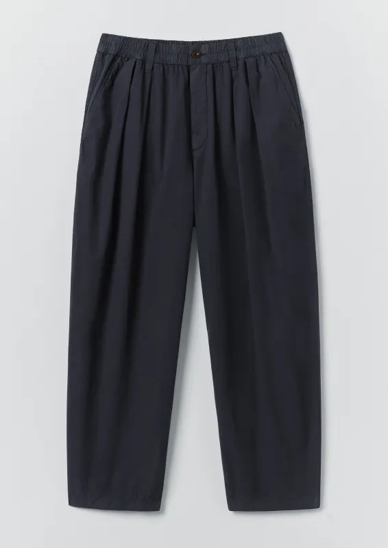 Casper Cotton Poplin Trousers | Navy made by TOAST