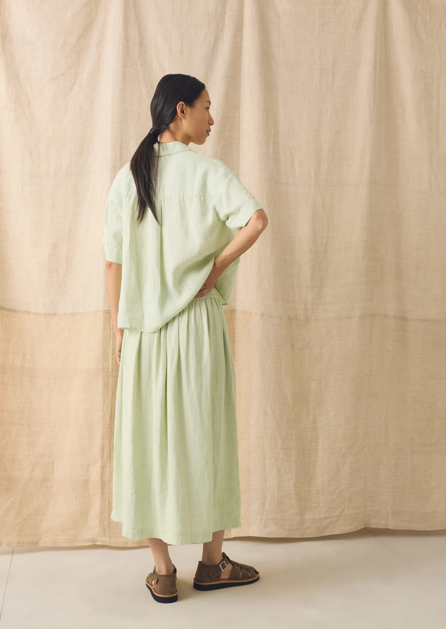 Garment Dyed Lightweight Linen Shirt | Mint Tea sold by TOAST product image thumbnail 3
