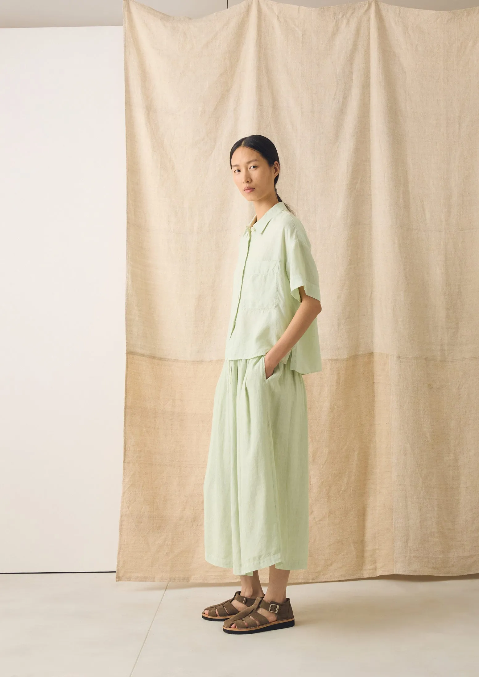Garment Dyed Lightweight Linen Shirt | Mint Tea sold by TOAST product image thumbnail 4