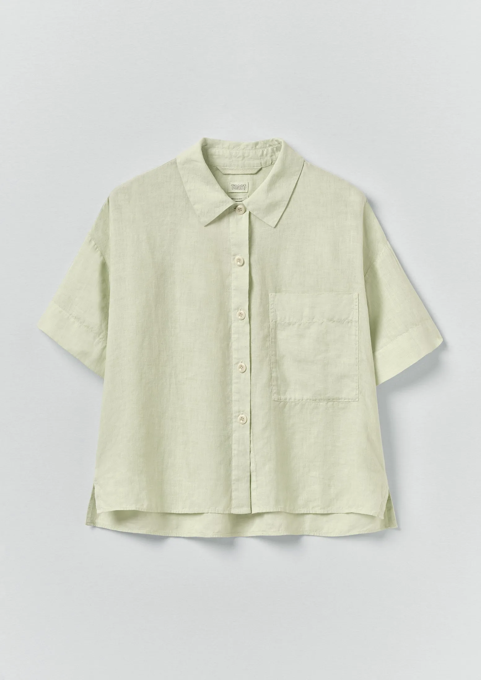 Garment Dyed Lightweight Linen Shirt | Mint Tea sold by TOAST