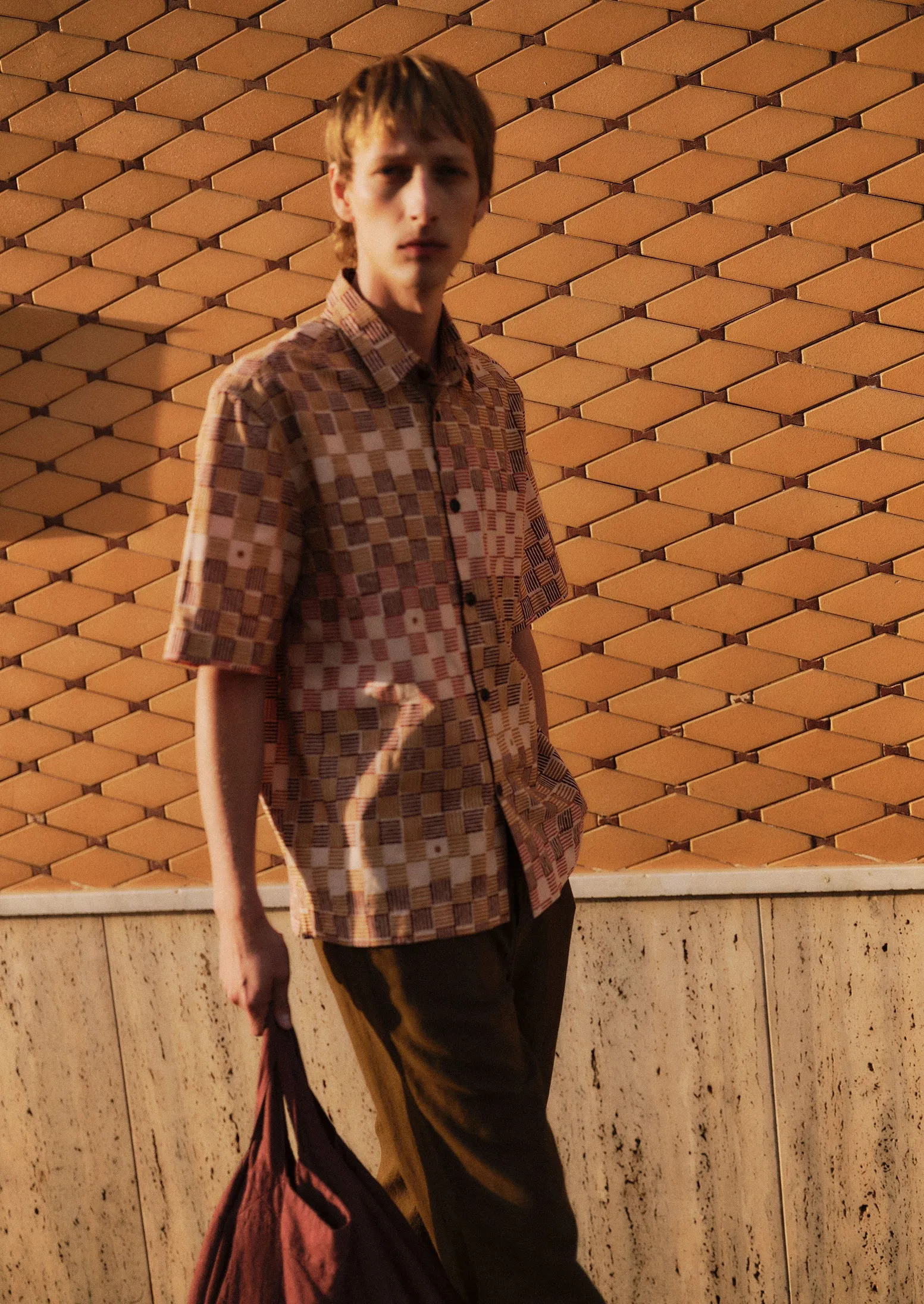 Variegated Block Print Cotton Shirt | Mace sold by TOAST product image thumbnail 3