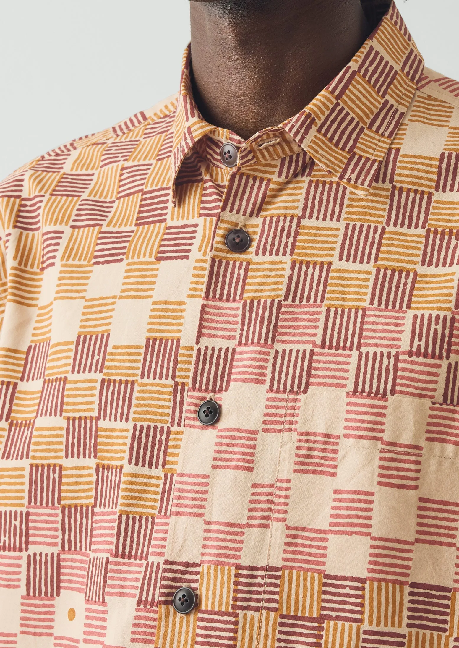 Variegated Block Print Cotton Shirt | Mace sold by TOAST product image thumbnail 4