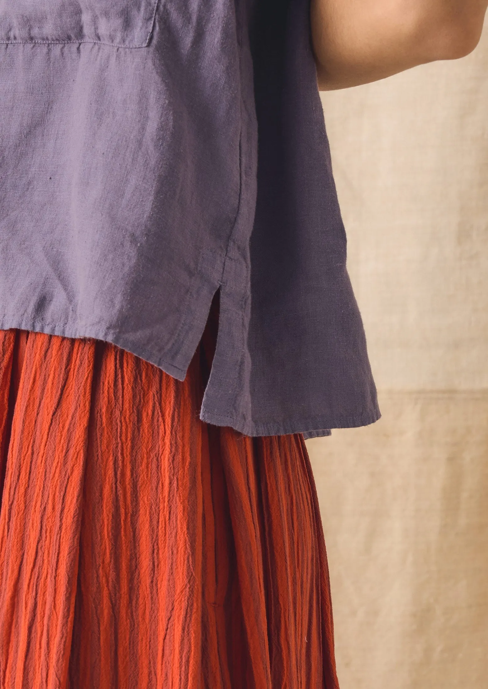 Garment Dyed Lightweight Linen Shirt | Dark Thistle sold by TOAST product image thumbnail 4