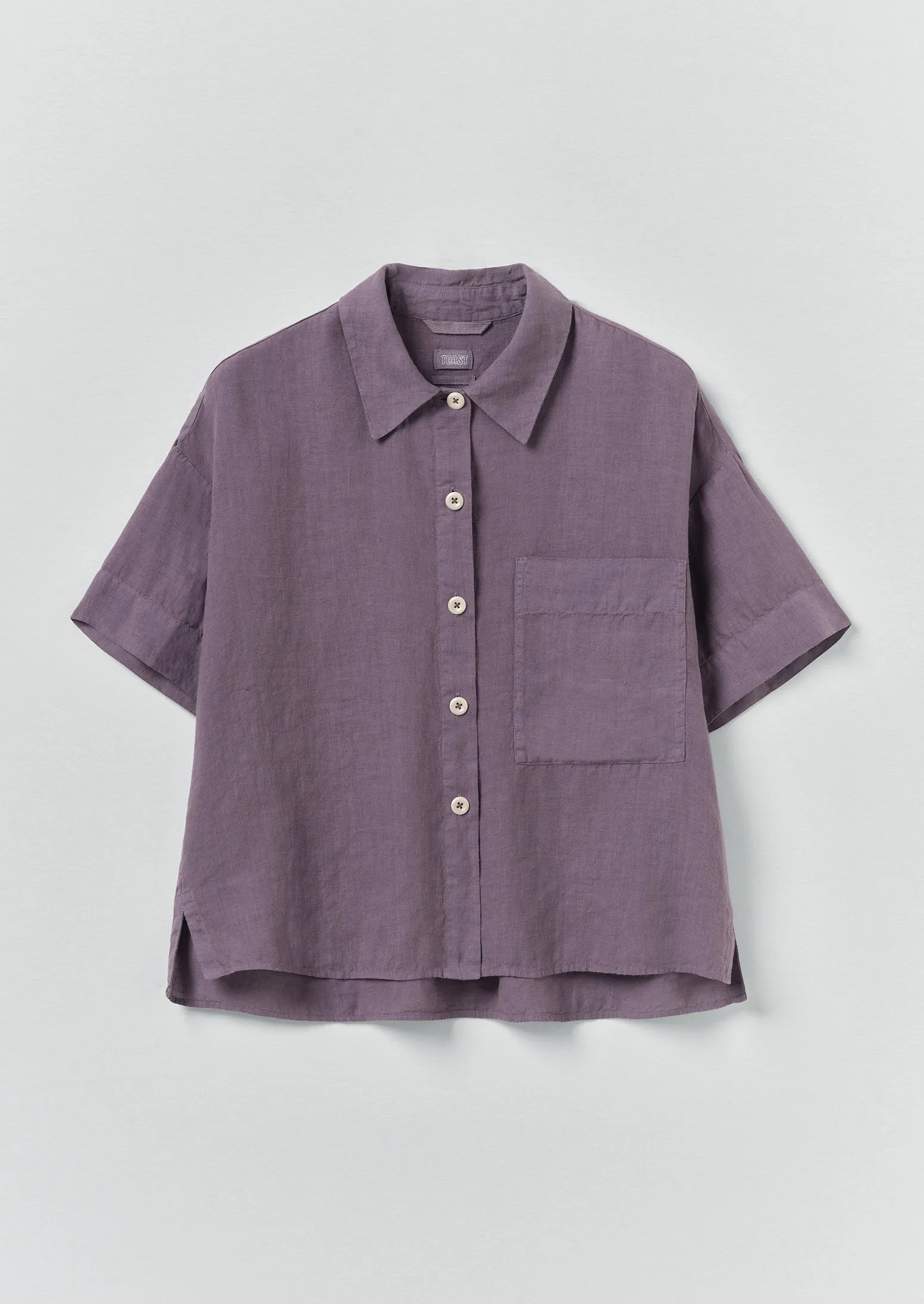 Garment Dyed Lightweight Linen Shirt | Dark Thistle sold by TOAST