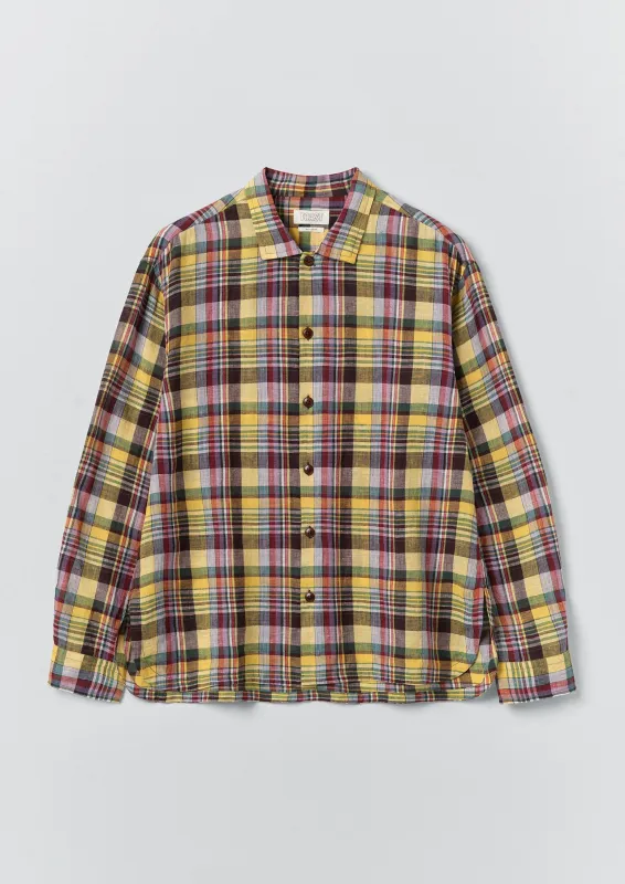 Gelato Check Linen Shirt | Multi made by TOAST