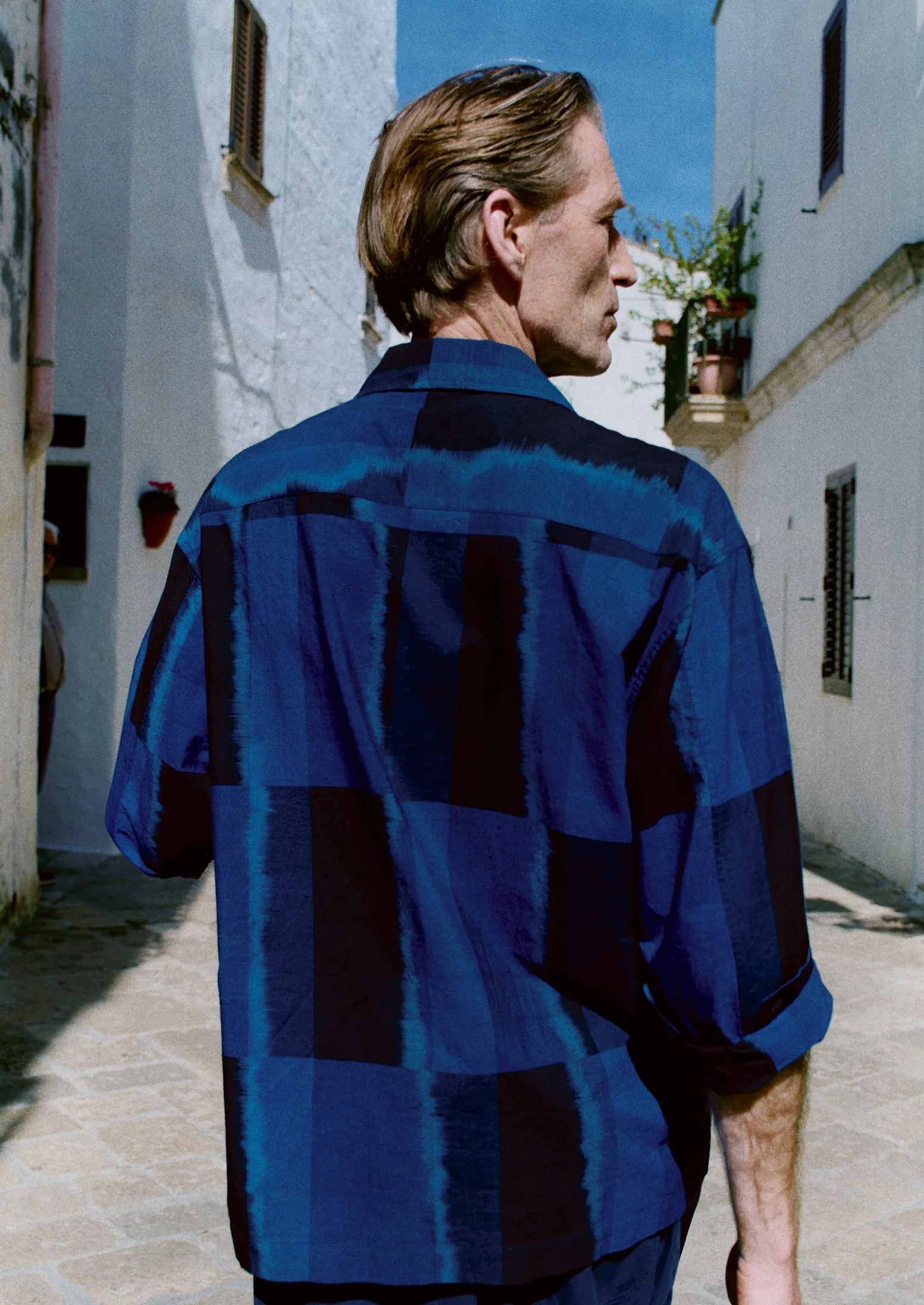 Sobremesa Cotton Ikat Shirt | Bright Blue sold by TOAST product image thumbnail 3