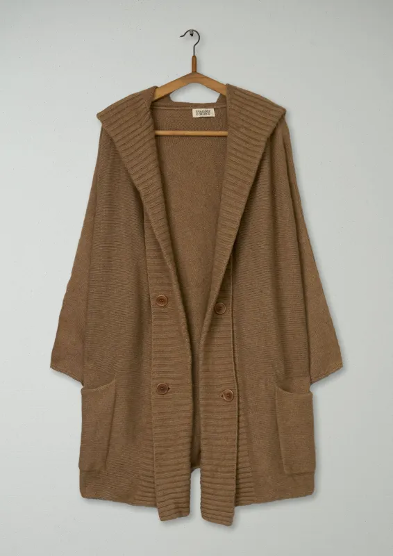 Reworn Cardigan Coat Size SM (556) | Mid Natural made by TOAST