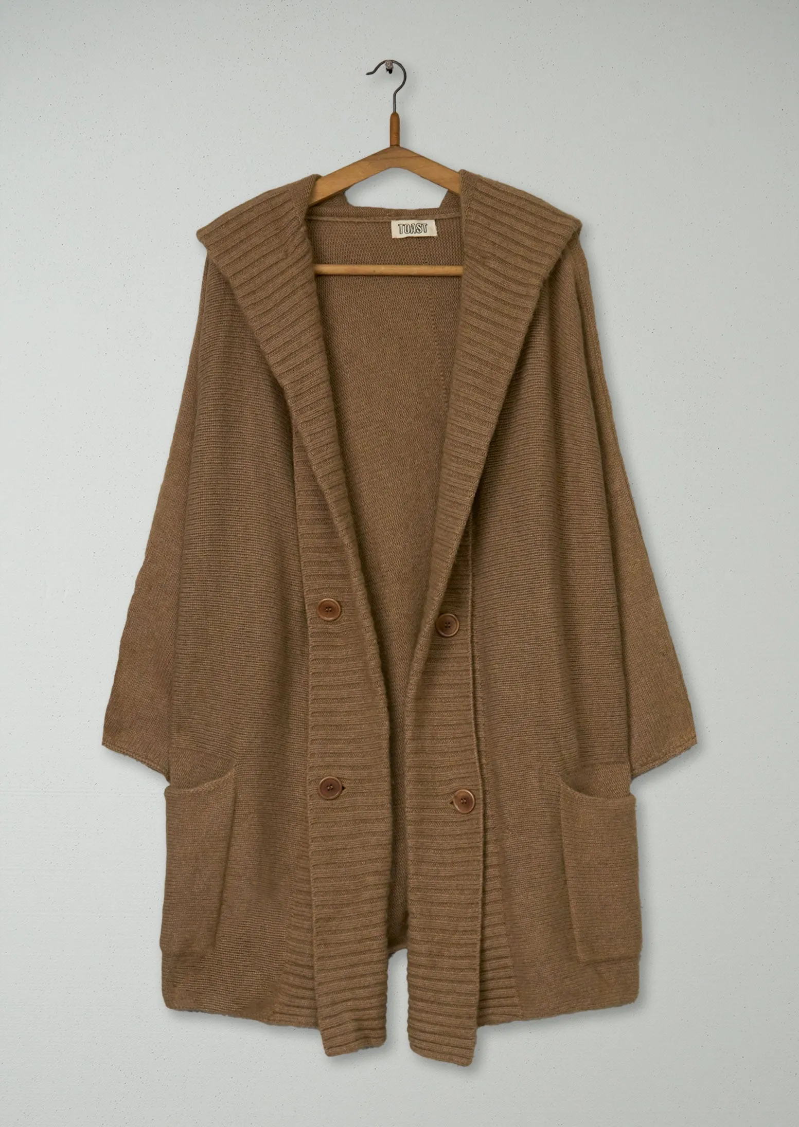 Reworn Cardigan Coat Size SM (556) | Mid Natural sold by TOAST