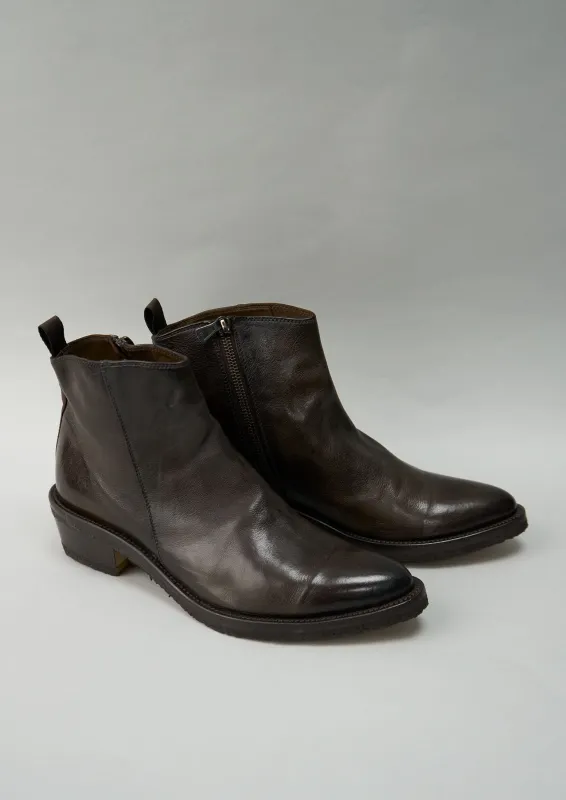 Reworn Sturlini Leather Ankle Boots Size 40 (539) | Dark Brown made by TOAST